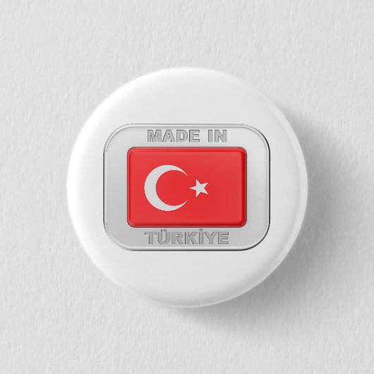Gemaakt in Turkije Ronde Button 3,2 Cm (Voorkant)