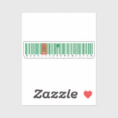 Gemaakt in Turkmenistan Barcode Vlagontwerp Sticker (Vel)