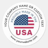 Gemaakt in USA Patriotic Business White Label Stic (Voorkant)