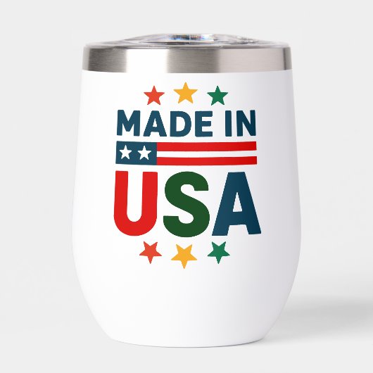 Gemaakt in USA patriottisch typografisch ontwerp (Voorkant)