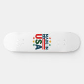 Gemaakt in USA patriottisch typografisch ontwerp Persoonlijk Skateboard (Horizontaal)