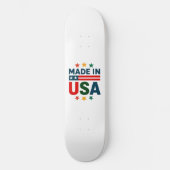 Gemaakt in USA patriottisch typografisch ontwerp Persoonlijk Skateboard (Voorkant)