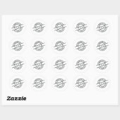 gemaakt in Utah Stamp Style Logo Symbool zwart Ronde Sticker (Vel)