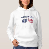 Gemaakt in Verenigde Staten Amerikaanse vlagzonneb Hoodie (Voorkant)
