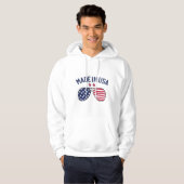 Gemaakt in Verenigde Staten Amerikaanse vlagzonneb Hoodie (Voorkant volledig)