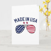 Gemaakt in Verenigde Staten Amerikaanse vlagzonneb Kaart (Gele Bloem)