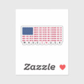 Gemaakt in Verenigde Staten Barcode Flag National  Sticker (Vel)