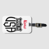 Gemaakt in Verenigde Staten Sign Thunder_Cove Bagagelabel (Voorkant (horizontaal))