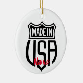 Gemaakt in Verenigde Staten Sign Thunder_Cove Keramisch Ornament (Rechts)