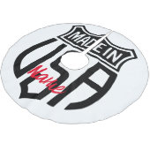 Gemaakt in Verenigde Staten Sign Thunder_Cove Kerstboom Rok (Gekanteld)