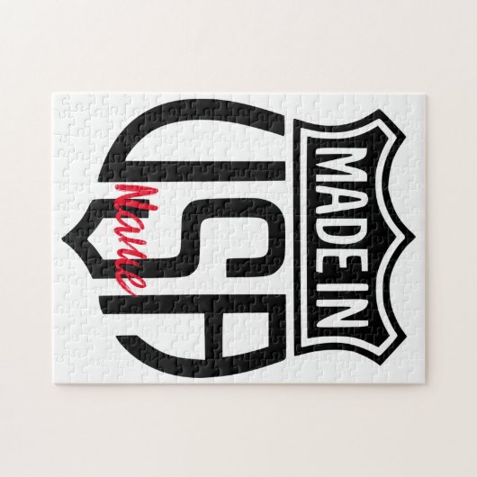 Gemaakt in Verenigde Staten Sign Thunder_Cove Legpuzzel (Horizontaal)