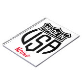 Gemaakt in Verenigde Staten Sign Thunder_Cove Notitieboek (Linkerzijde)