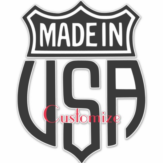 Gemaakt in Verenigde Staten Sign Thunder_Cove Sticker (Voorkant)