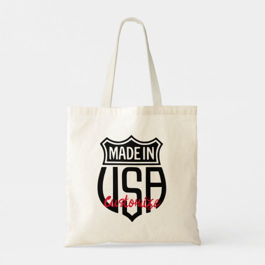 Gemaakt in Verenigde Staten Sign Thunder_Cove Tote Bag (Achterkant)