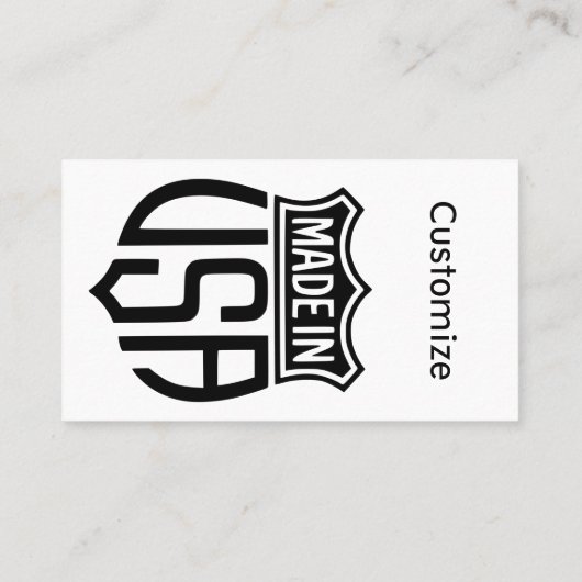 Gemaakt in Verenigde Staten Sign Thunder_Cove Visitekaartje (Achterkant)