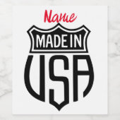 Gemaakt in Verenigde Staten Sign Thunder_Cove Wijn Etiket (Enkel label)