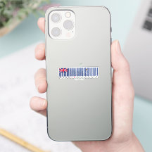 Gemaakt in Victoria Streepjescode Vlag Sticker