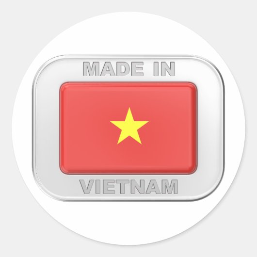 Gemaakt in Vietnam Ronde Sticker (Voorkant)