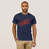 Gemaakt in Virginia Grunge Map Mannen Navy Blue T- T-shirt (Voorkant volledig)