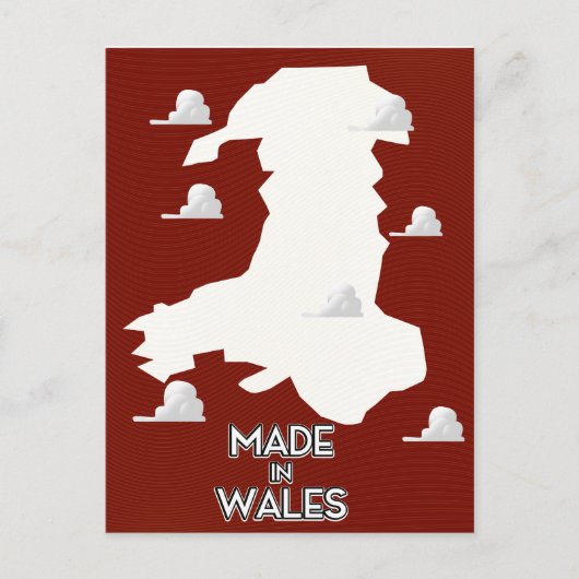 Gemaakt in Wales Briefkaart (Voorkant)