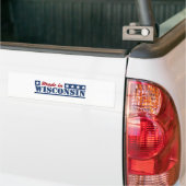 Gemaakt in Wisconsin Bumpersticker (Op Truck)