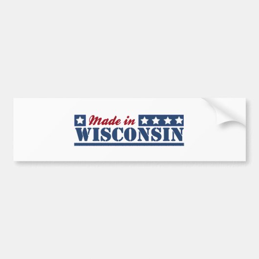 Gemaakt in Wisconsin Bumpersticker (Voorkant)