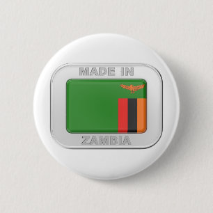 Gemaakt in Zambia Ronde Button 5,7 Cm