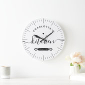 Gemaakt met de liefdesmoderne, witte, aangepaste n grote klok (Huis)