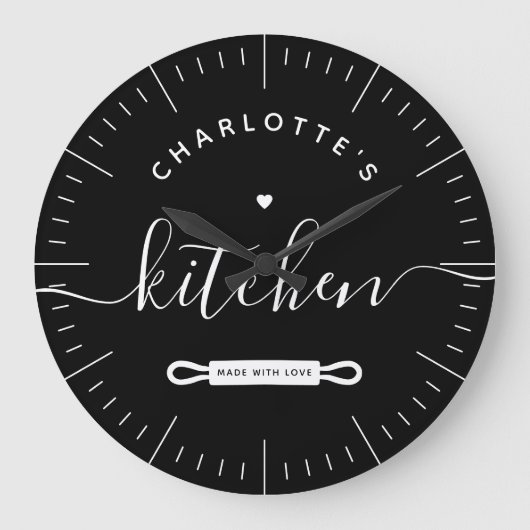 Gemaakt met de liefdesmoderne zwarte aangepaste na grote klok (Voorkant)