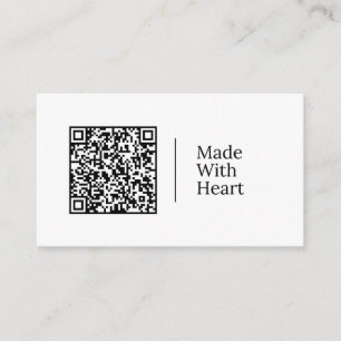 Gemaakt Met Hart Aanpasbare QR-code En Logo Visitekaartje
