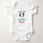 *~* GEMAAKT MET ITALIAANSE PASSIE Heart Flag White Romper (Voorkant)