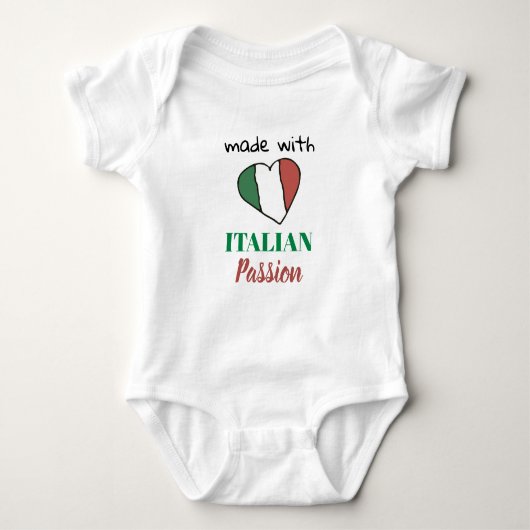 *~* GEMAAKT MET ITALIAANSE PASSIE Heart Flag White Romper (Voorkant)