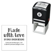 Gemaakt met Liefde #2 Bedrijfsnaam Website URL Zelfinktende Stempel (In situ)