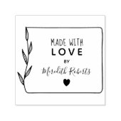Gemaakt met liefde aangepast botanisch Lijst Zelfinktende Stempel (Design)