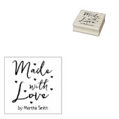 Gemaakt met liefde, aangepaste minimalistische han rubberstempel (Gestempeld)