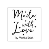 Gemaakt met liefde, aangepaste minimalistische han rubberstempel (Afrduk)