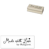 Gemaakt met liefde, aangepaste minimalistische han rubberstempel (Gestempeld)