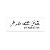 Gemaakt met liefde, aangepaste minimalistische han rubberstempel (Afrduk)