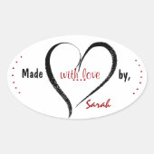 Gemaakt met liefde aangepaste Stickers (Voorkant)