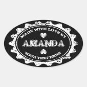 Gemaakt met liefde aangepaste stickers voor bakpro (Voorkant)