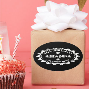 Gemaakt met liefde aangepaste stickers voor bakpro