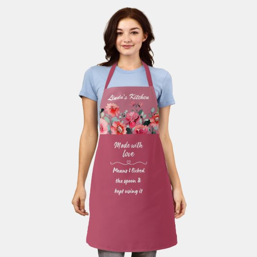 Gemaakt met liefde Aanpasbaar Schort (Gedragen)