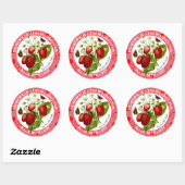 Gemaakt met Liefde | Aardbeienjam Labels (Vel)