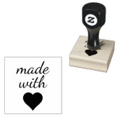 Gemaakt met liefde ambacht business aanpasbaar har rubberstempel (Gestempeld)