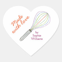 Gemaakt met liefde bakstickers baklabel