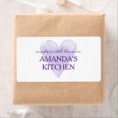 Gemaakt met liefde, bijtend hart, zelfgemaakte voe etiket (Insitu)