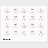 Gemaakt met liefde - Circle Sticker voor gunsten (Vel)