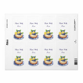 Gemaakt met liefde citroen dessert retour adreslab etiket (Full Sheet)