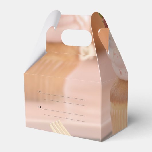 Gemaakt met liefde cupcake foto gunst box bedankdoosjes (Achterkant)