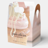 Gemaakt met liefde cupcake foto gunst box bedankdoosjes (Geopend)